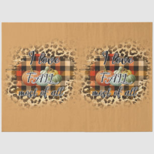 Papel De Seda Elegante Calabaza de amor de otoño vintage