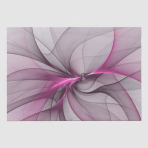 Papel De Seda Elegante Caos Moderno Arte Abstracto Fractal Rosa