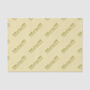 Papel De Seda Elegante Champagne Oro Logo Personalizado Luxe