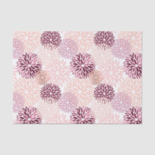 Papel De Seda Elegante Chic Rosa Floral