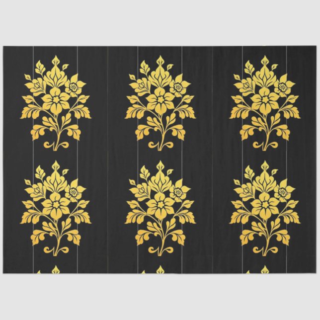 Papel De Seda Elegante Colección de Lujo Floral Popular (Anverso)