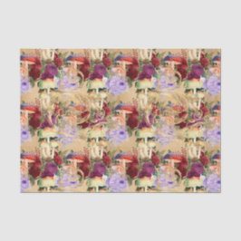Papel De Seda Elegante Collage de hongos