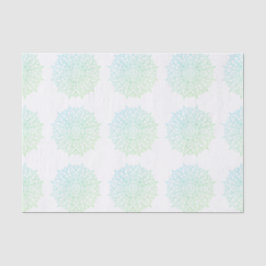Papel De Seda Elegante color azul acuático verde naranja Mandala
