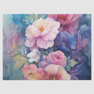Papel De Seda Elegante color de agua Decoración Floral