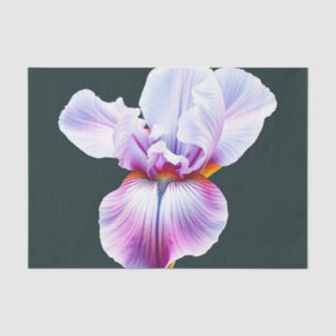 Papel De Seda Elegante color de agua Iris Bloom con Petales Deli