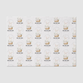 Papel De Seda Elegante Conejo Aburrido En Aniversario De Los Niñ