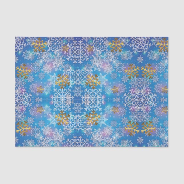 Papel De Seda Elegante copo de nieve (Anverso)