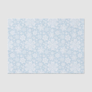 Papel De Seda Elegante Copo de Nieve Blanco (Azul Escarcha)