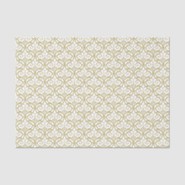 Papel De Seda Elegante Corazón Blanco y Oro