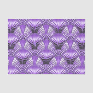 Papel De Seda Elegante deco de arte negro morado