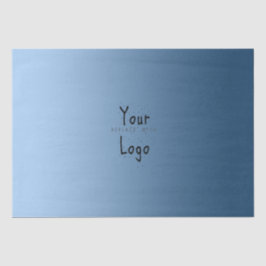 Papel De Seda Elegante degradado azul con logotipo Personalizado