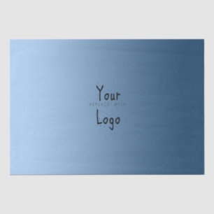 Papel De Seda Elegante degradado azul con logotipo Personalizado