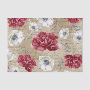 Papel De Seda Elegante desenlace moderno y neutro de Peonies
