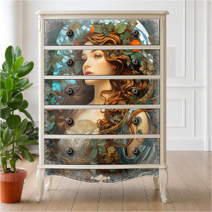 Papel De Seda Elegante diosa de verano victoriana Art Nouveau