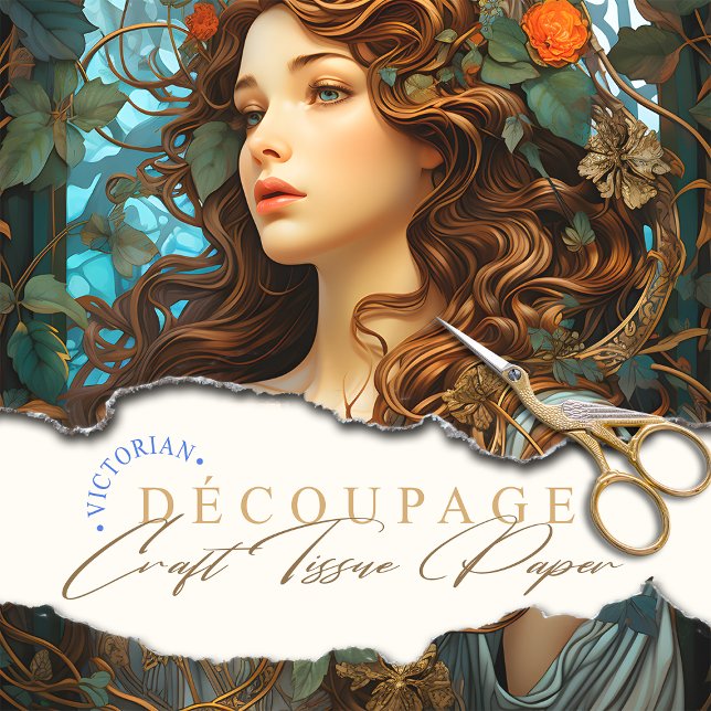 Papel De Seda Elegante diosa de verano victoriana Art Nouveau (Subido por el creador)