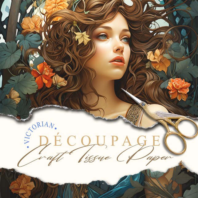 Papel De Seda Elegante diosa victoriana de estilo Art Nouveau (Subido por el creador)