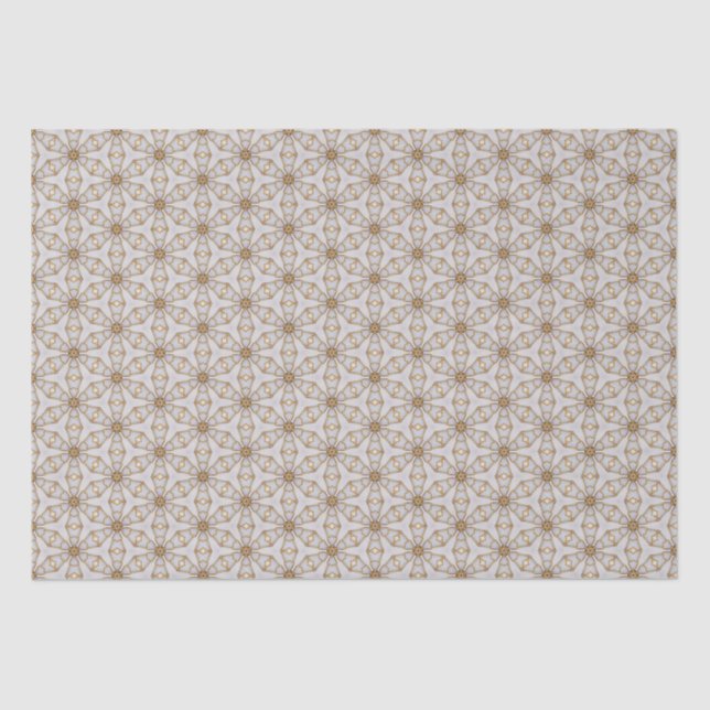Papel De Seda Elegante diseño blanco y dorado Starlight (Anverso)