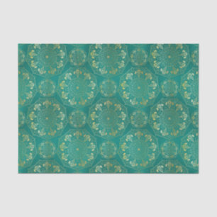 Papel De Seda Elegante dorado amarillo margarita nevada Mandala