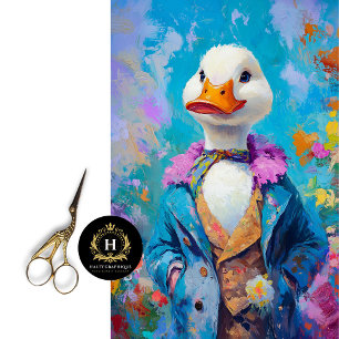 Papel De Seda Elegante Duck Whimsical Spring Decoupage