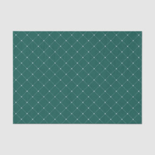 Papel De Seda Elegante Enrejado en Verde Abeto Fiesta