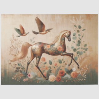 Papel De Seda Elegante Equino, Caballo, Decoupage