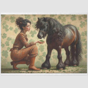 Papel De Seda Elegante Equino, Caballo, Decoupage
