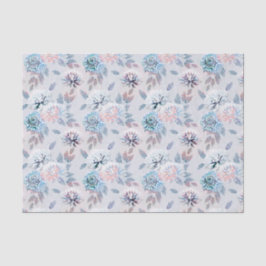 Papel De Seda Elegante estampado floral retro.