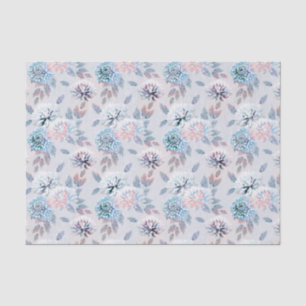 Papel De Seda Elegante estampado floral retro.