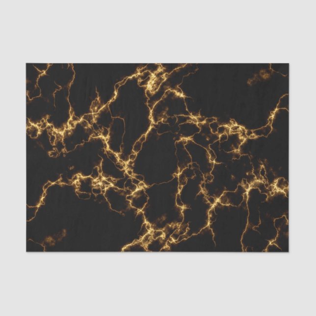 Papel De Seda Elegante estilo de mármol3 - Oro negro (Anverso)
