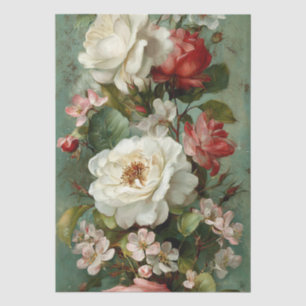 Papel De Seda Elegante estilo victoriano floral decoupage vintag