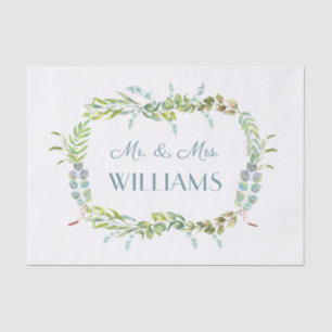 Papel De Seda Elegante Eucalyptus Greenery Boda y aniversario