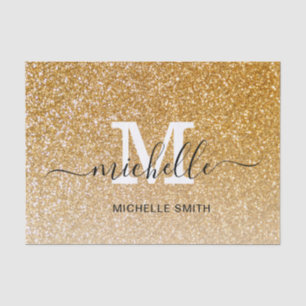 Papel De Seda Elegante Femenino Chic Monograma Letra Inicial 