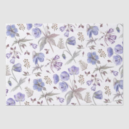 Papel De Seda Elegante Fiesta de flores silvestres violeta púrpu
