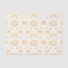 Papel De Seda Elegante Fiesta de té color rosa y oro