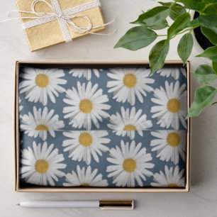 Papel De Seda Elegante Flor Niña Blanca Margarita Hippie Flores