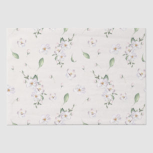 Papel De Seda Elegante Floral Acuarela de Primavera