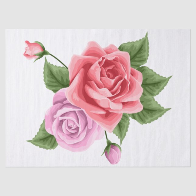 Papel De Seda Elegante floral moderna (Anverso)