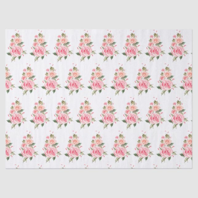Papel De Seda Elegante floral moderna (Anverso)