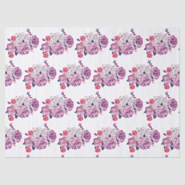 Papel De Seda Elegante floral moderna (Anverso)