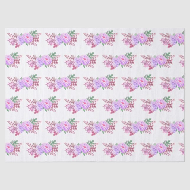 Papel De Seda Elegante floral moderna (Anverso)