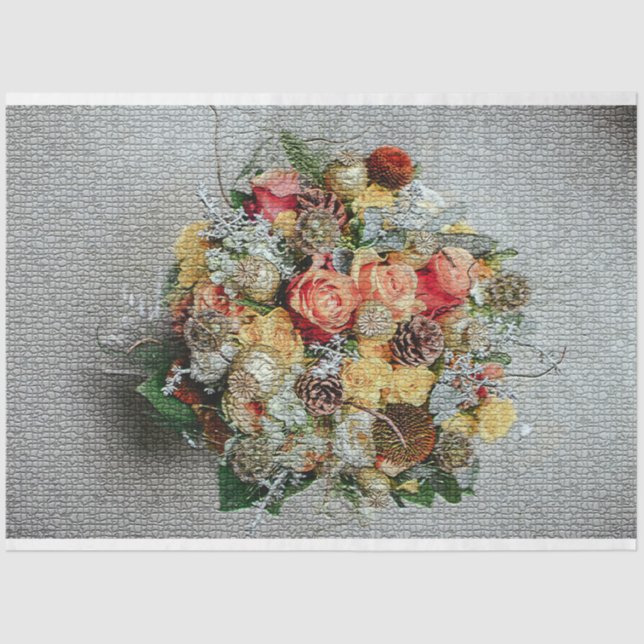 Papel De Seda Elegante floral moderna (Anverso)