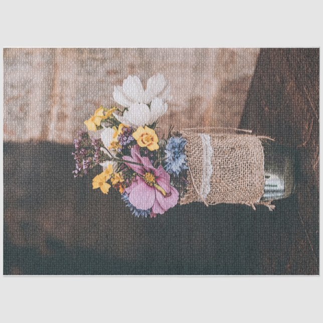 Papel De Seda Elegante floral moderna (Anverso)