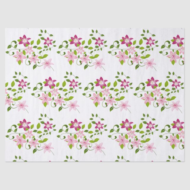 Papel De Seda Elegante floral moderna (Anverso)