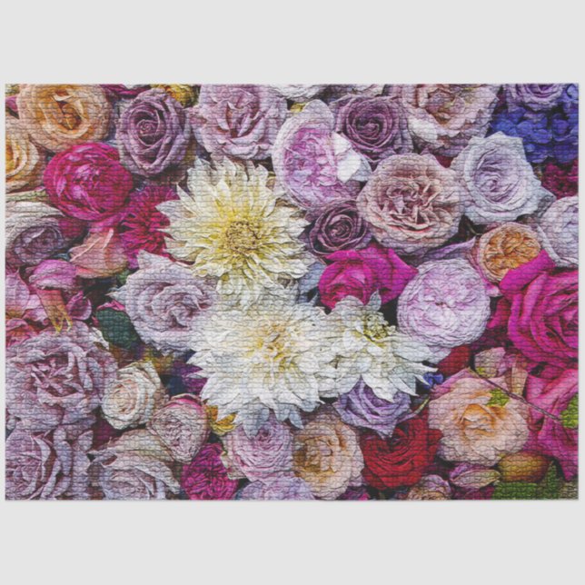 Papel De Seda Elegante floral moderna (Anverso)