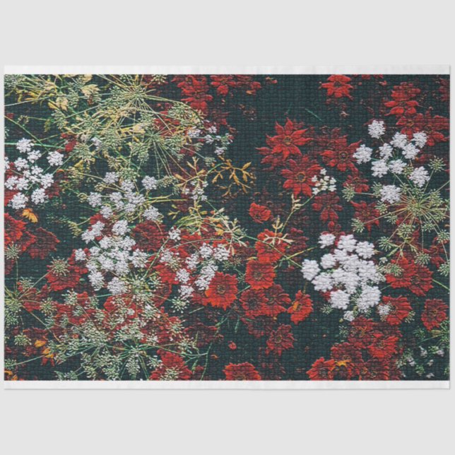 Papel De Seda Elegante floral moderna (Anverso)