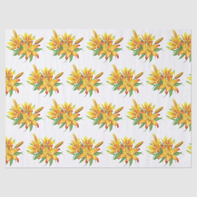 Papel De Seda Elegante floral moderna (Anverso)
