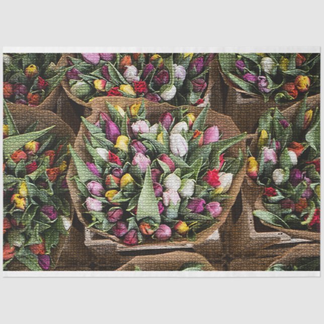 Papel De Seda Elegante floral moderna (Anverso)