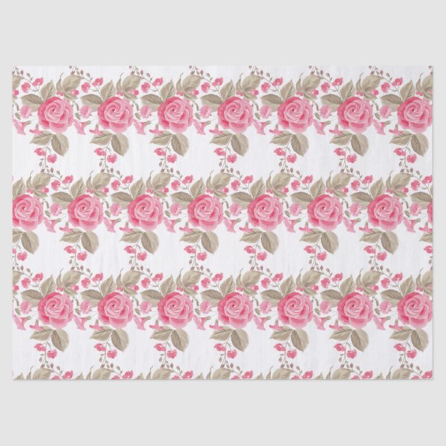 Papel De Seda Elegante floral moderna (Anverso)
