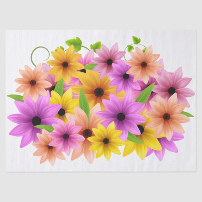 Papel De Seda Elegante floral moderna (Anverso)