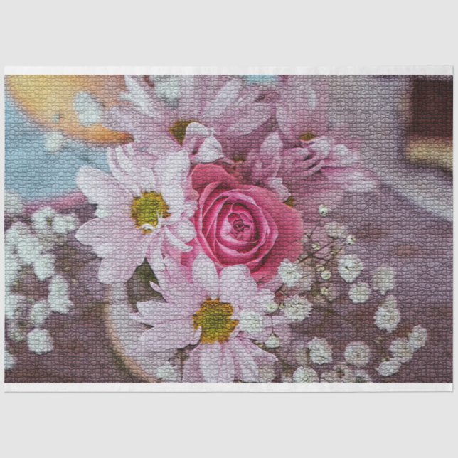 Papel De Seda Elegante floral moderna (Anverso)
